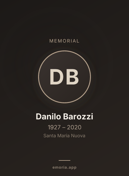 Memorial portrait of Danilo Barozzi