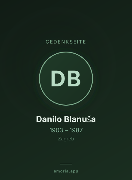Gedenkportrait von Danilo Blanuša
