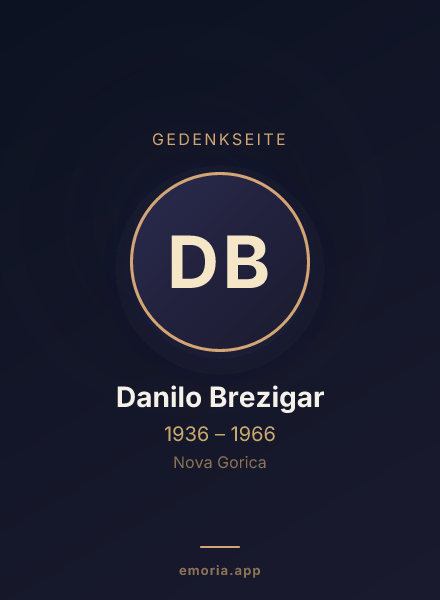 Gedenkportrait von Danilo Brezigar