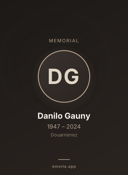 Memorial portrait of Danilo Gauny