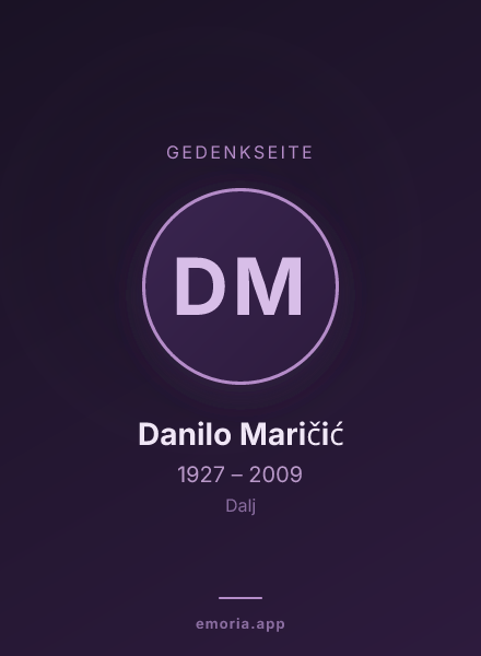 Gedenkportrait von Danilo Maričić