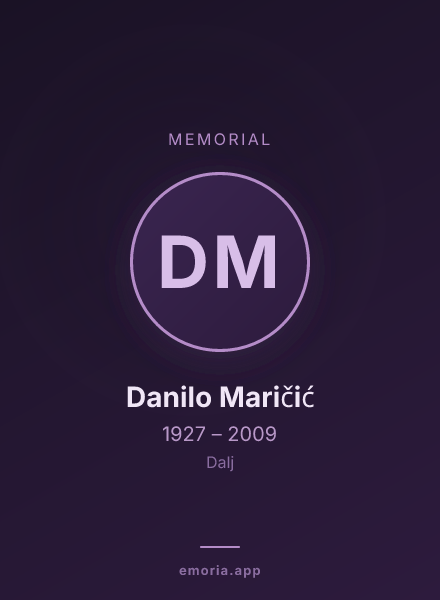 Memorial portrait of Danilo Maričić
