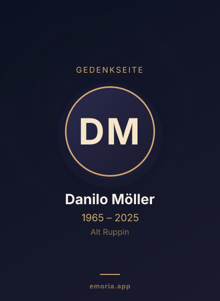 Gedenkportrait von Danilo Möller