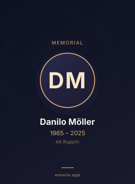 Memorial portrait of Danilo Möller