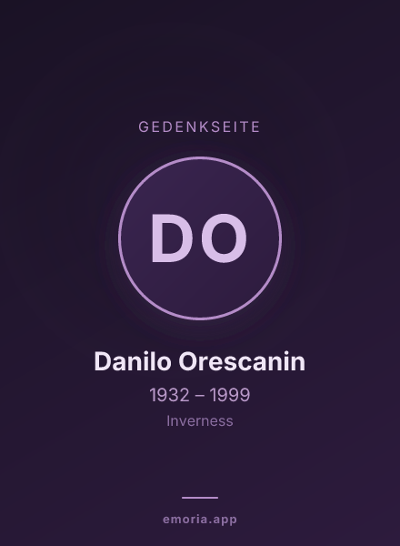 Gedenkportrait von Danilo Orescanin