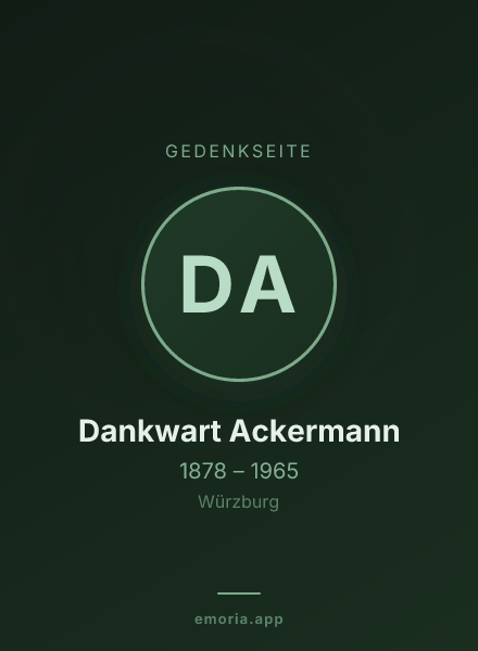Gedenkportrait von Dankwart Ackermann