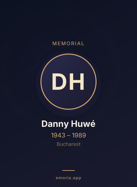Memorial portrait of Danny Huwé