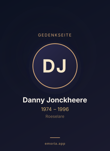 Gedenkportrait von Danny Jonckheere