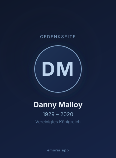 Gedenkportrait von Danny Malloy