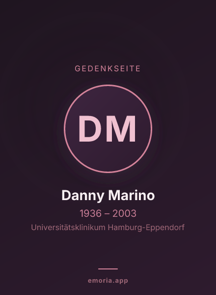 Gedenkportrait von Danny Marino