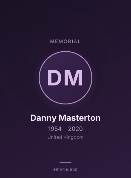 Memorial portrait of Danny Masterton