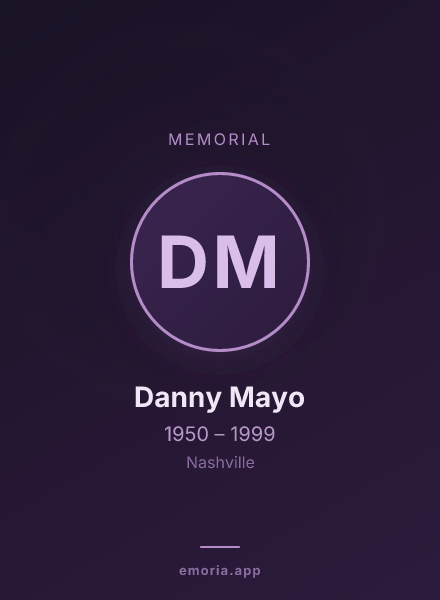 Memorial portrait of Danny Mayo