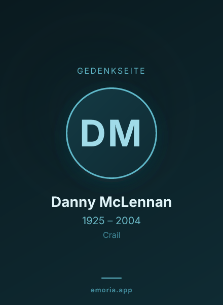 Gedenkportrait von Danny McLennan