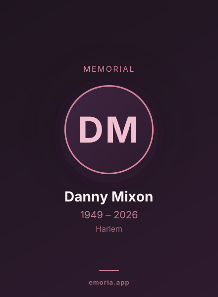 Memorial portrait of Danny Mixon