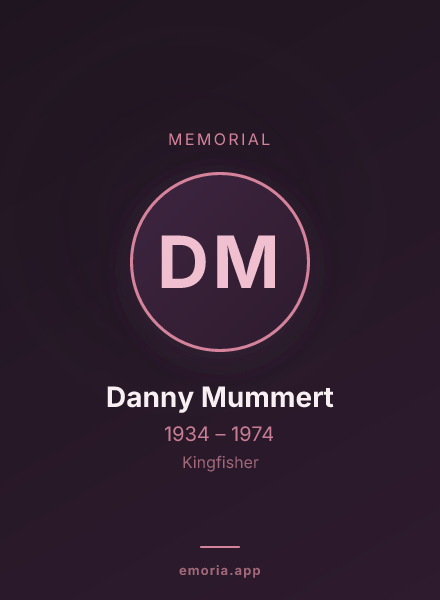 Memorial portrait of Danny Mummert