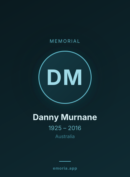Memorial portrait of Danny Murnane