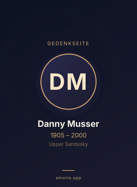 Gedenkportrait von Danny Musser