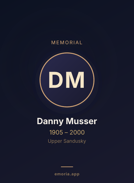 Memorial portrait of Danny Musser