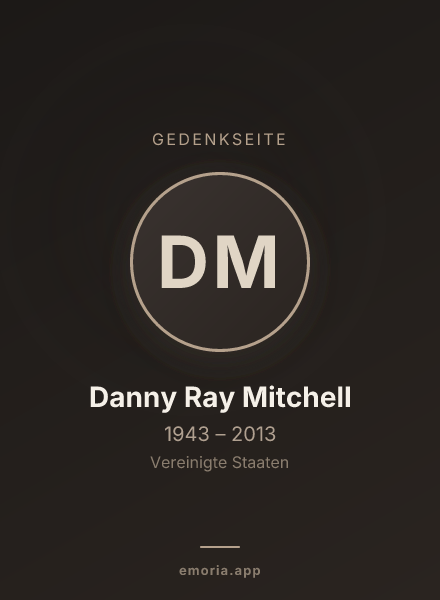 Gedenkportrait von Danny Ray Mitchell
