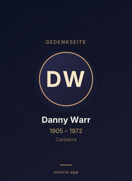Gedenkportrait von Danny Warr
