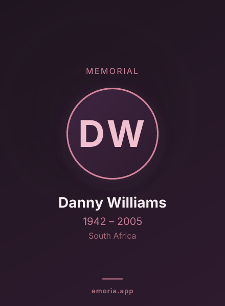 Memorial portrait of Danny Williams