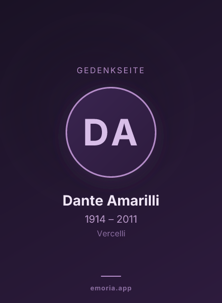 Gedenkportrait von Dante Amarilli