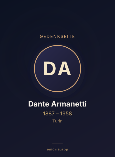 Gedenkportrait von Dante Armanetti