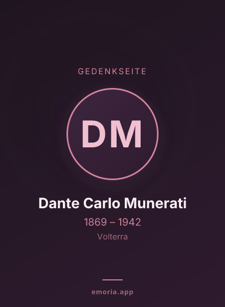 Gedenkportrait von Dante Carlo Munerati