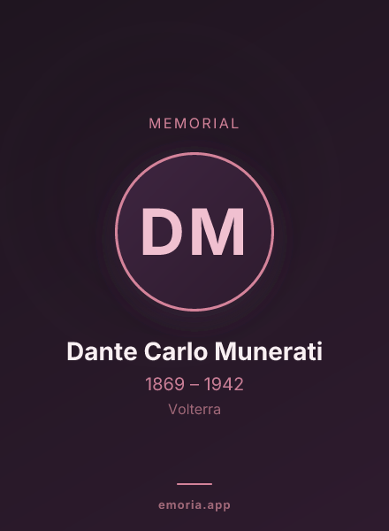 Memorial portrait of Dante Carlo Munerati