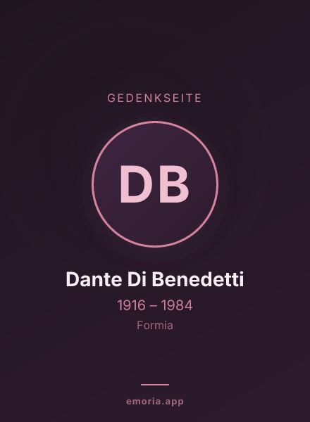 Gedenkportrait von Dante Di Benedetti