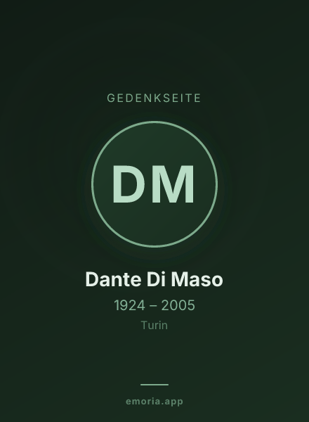 Gedenkportrait von Dante Di Maso