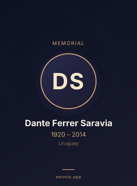 Memorial portrait of Dante Ferrer Saravia