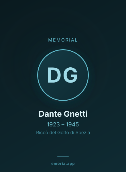 Memorial portrait of Dante Gnetti