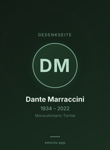 Gedenkportrait von Dante Marraccini