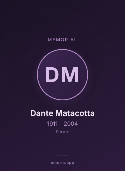 Memorial portrait of Dante Matacotta