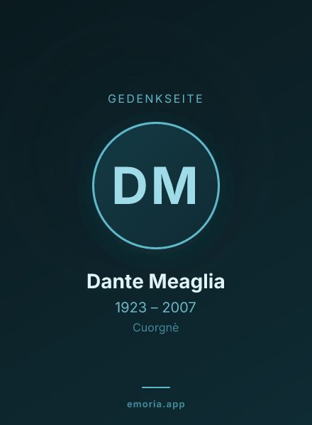 Gedenkportrait von Dante Meaglia