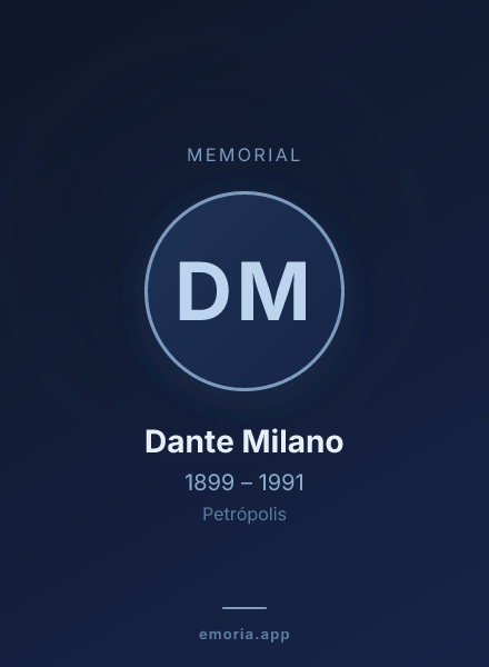 Memorial portrait of Dante Milano