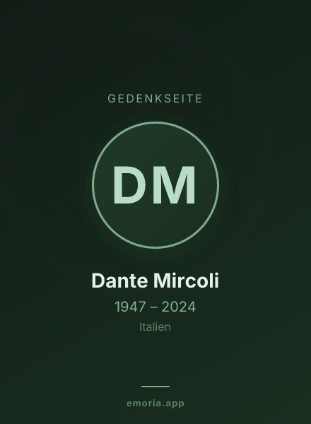 Gedenkportrait von Dante Mircoli