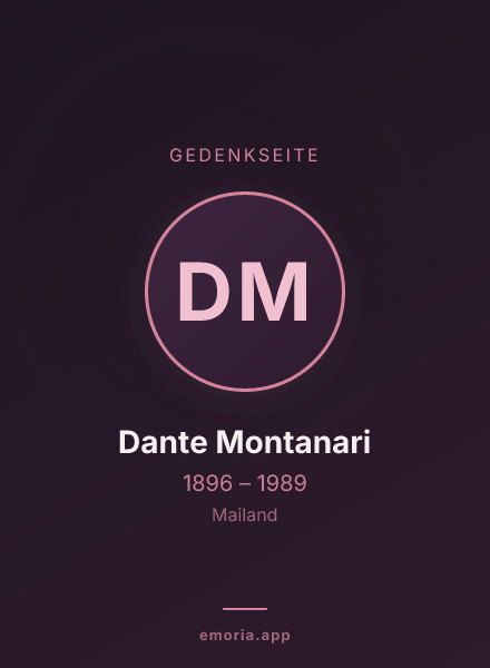 Gedenkportrait von Dante Montanari