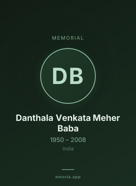 Memorial portrait of Danthala Venkata Meher Baba