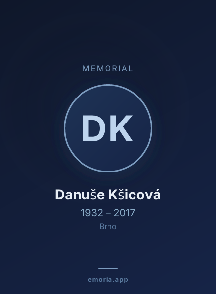 Memorial portrait of Danuše Kšicová