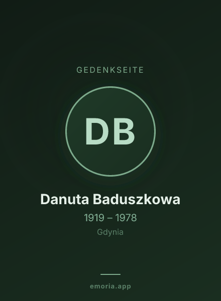 Gedenkportrait von Danuta Baduszkowa