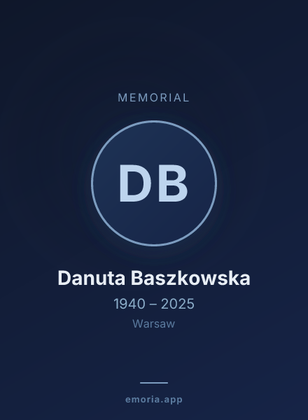 Memorial portrait of Danuta Baszkowska