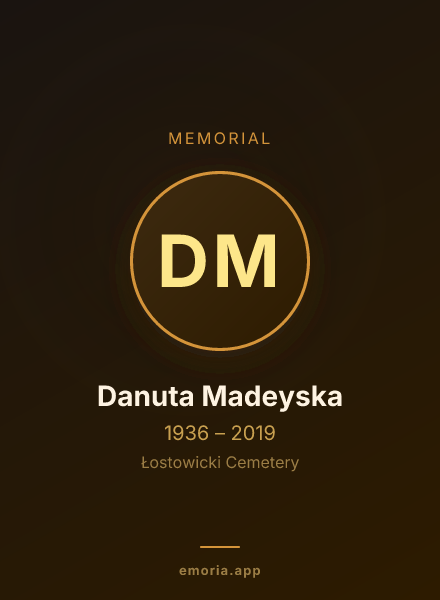 Memorial portrait of Danuta Madeyska