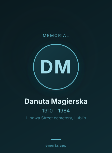 Memorial portrait of Danuta Magierska
