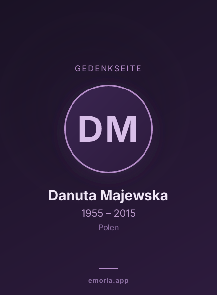 Gedenkportrait von Danuta Majewska