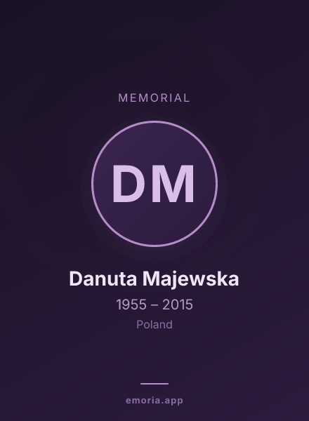 Memorial portrait of Danuta Majewska