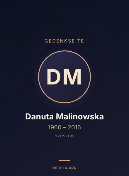 Gedenkportrait von Danuta Malinowska