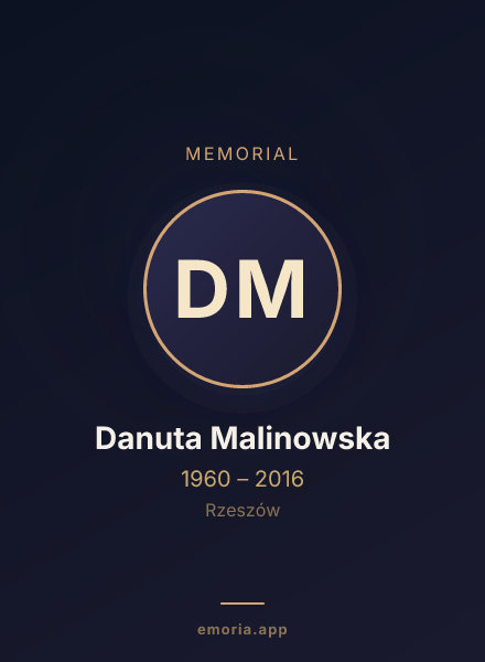 Memorial portrait of Danuta Malinowska