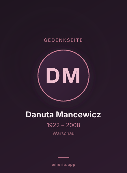 Gedenkportrait von Danuta Mancewicz
